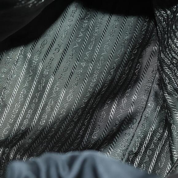 PRADA Hand Bag Nylon Leather 2way Black Gold Auth 156149 - Picture 11 of 16